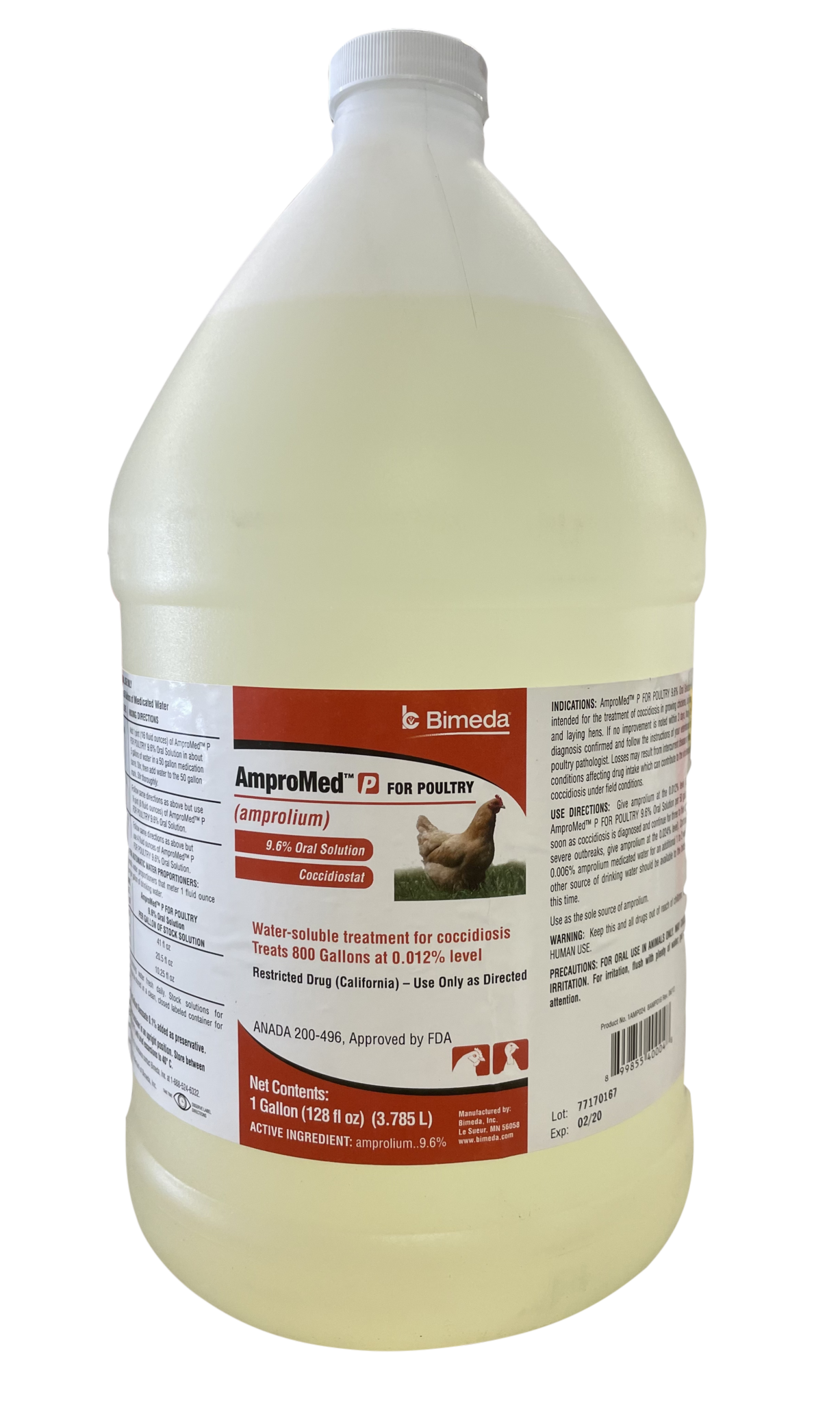 AmproMed™ P for Poultry (amprolium) 9.6 Oral Solution Clear View