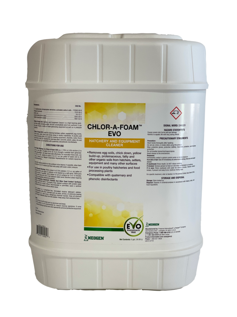 Chlor-A-Foam Hatchery cleaner