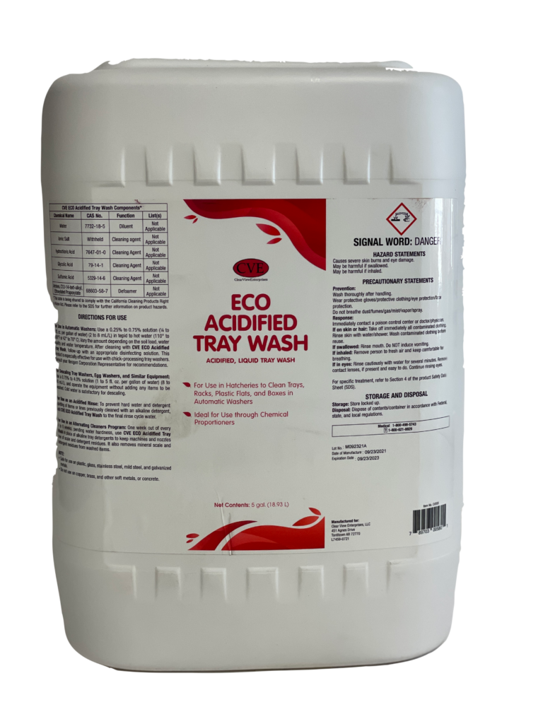 CVE acid tray wash