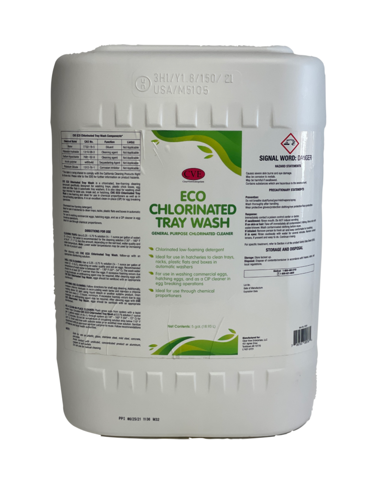 CVE eco chlorinated tray wash
