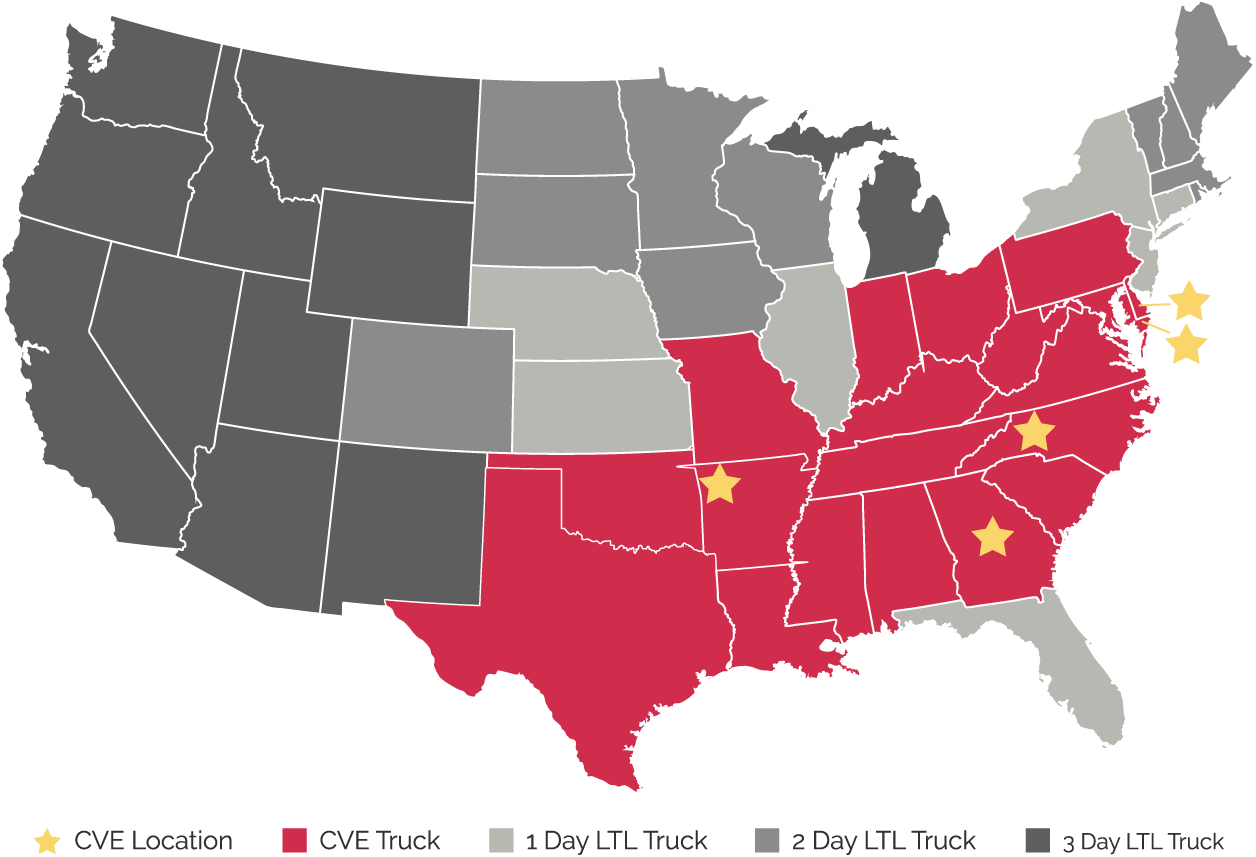 CVE Locations Map