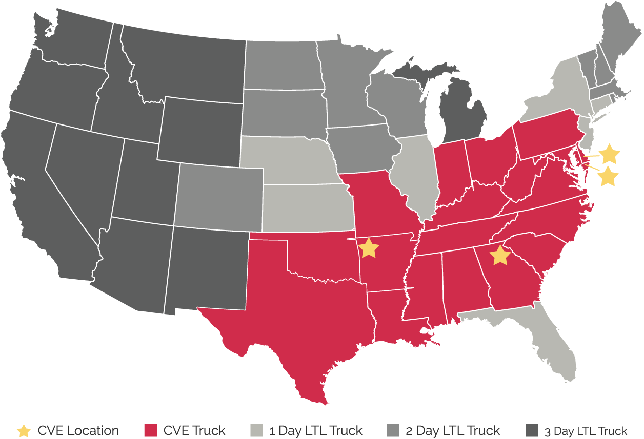 CVE Locations Map